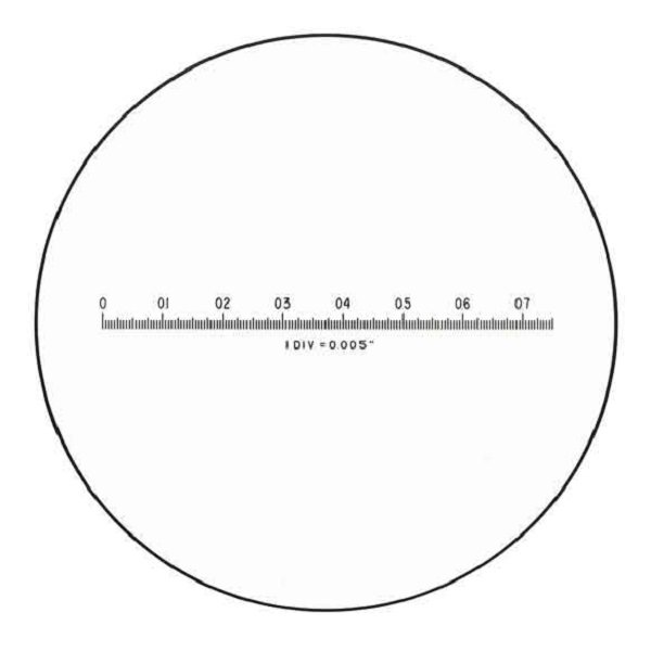 BAUSCH & LOMB MEASURING SCALE INCH, 3/4" IN 005" I