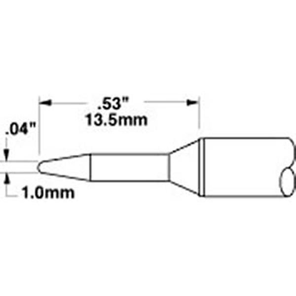 METCAL STTC-101 - PUNTA CONICA LUNGA 1.0 MM -