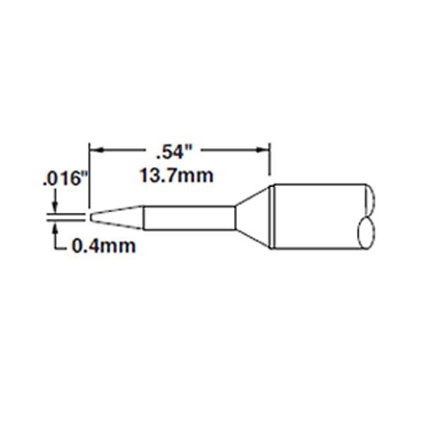 METCAL STTC-106 - PUNTA CONICA LUNGA 0.4 MM -