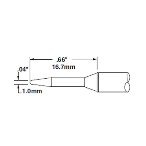 METCAL STTC-107 - PUNTA CONICA LUNGA 1.0 MM -
