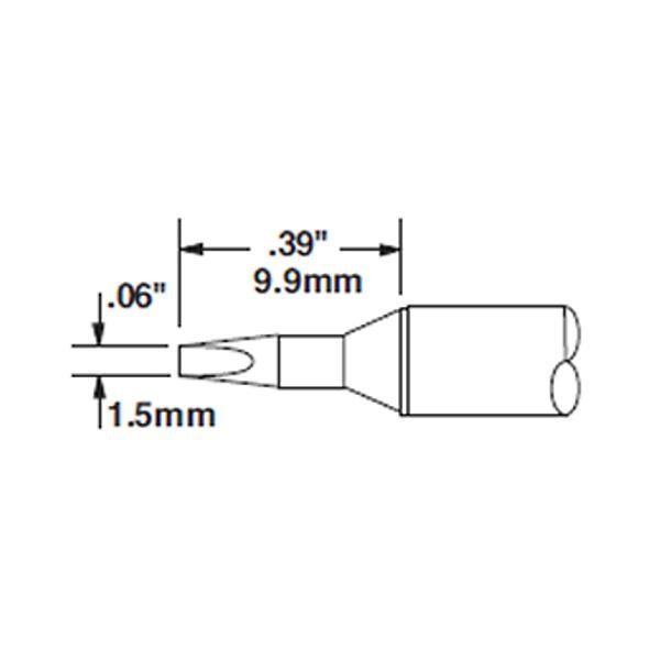 METCAL STTC-038 - PUNTA A CACCIAVITE 1.5 MM -