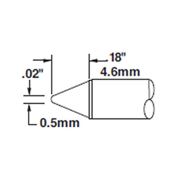 METCAL STTC-111 - PUNTA CONICA 0.5 MM - SERIE 700