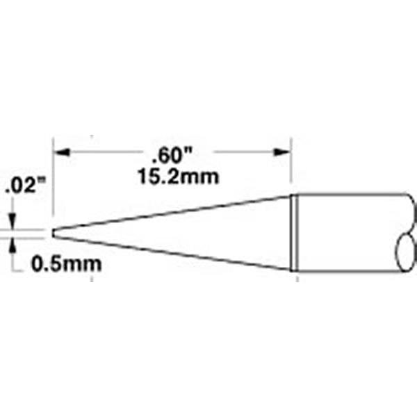 METCAL STTC-143 - PUNTA CONICA LUNGA 0.5 MM -