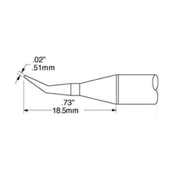 METCAL SSC-654A - PUNTA CONICA CURVA 0.51 MM -