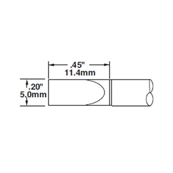 METCAL STTC-165 - PUNTA CACCIAVITE LUNGO 5.0 MM -