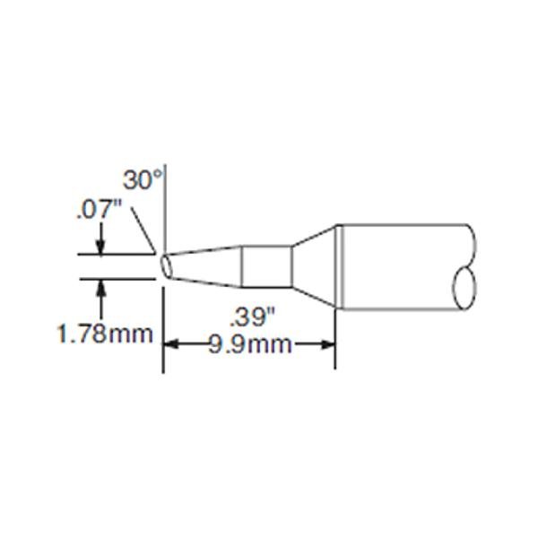 METCAL STTC-535 - PUNTA FETTA DI SALAME 1.78 MM -