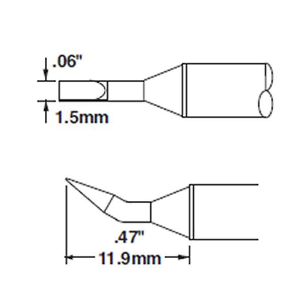 METCAL STTC-599 - PUNTA CACCIAVITE CURVO 1.5 MM -