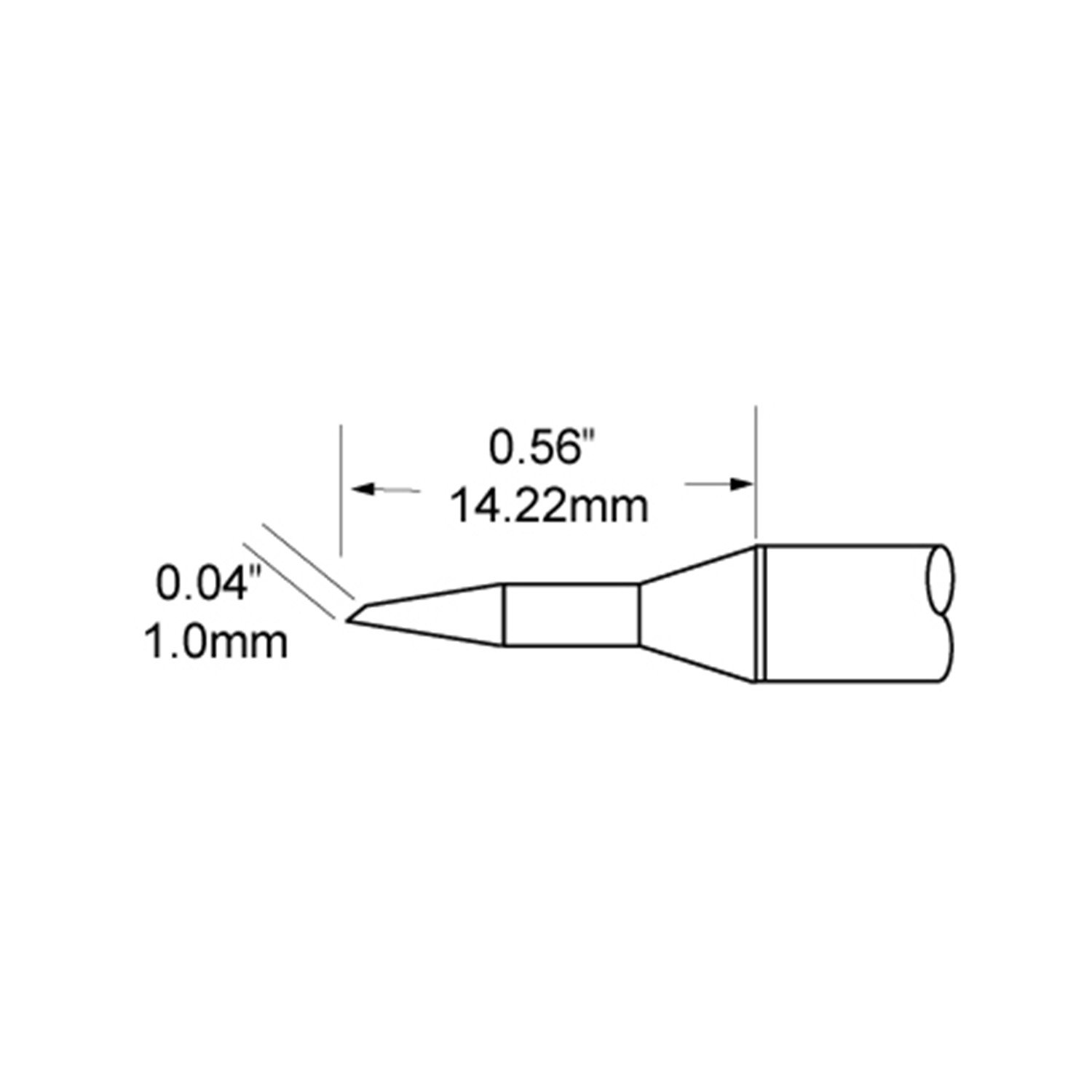 METCAL SFP-BVL10 - PUNTA A FETTA DI SALAME 1.0 MM