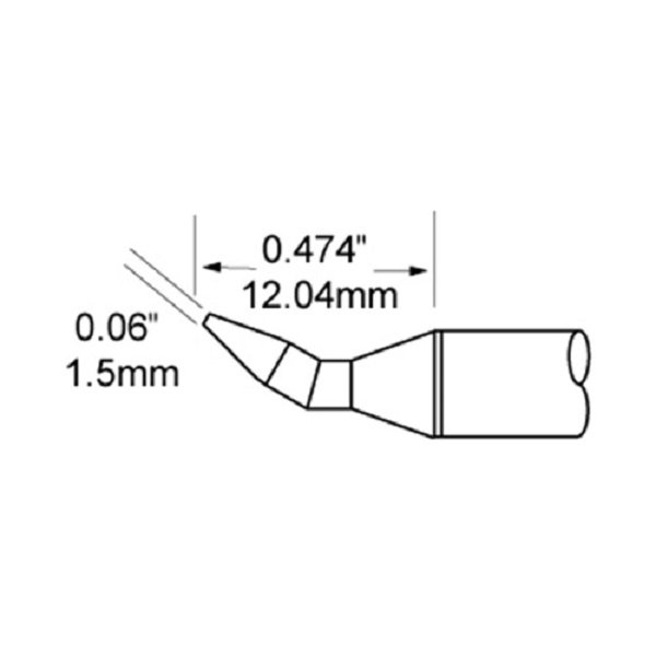 METCAL SFP-CHB15 - PUNTA A CACCIAVITE CURVO 1.5 MM
