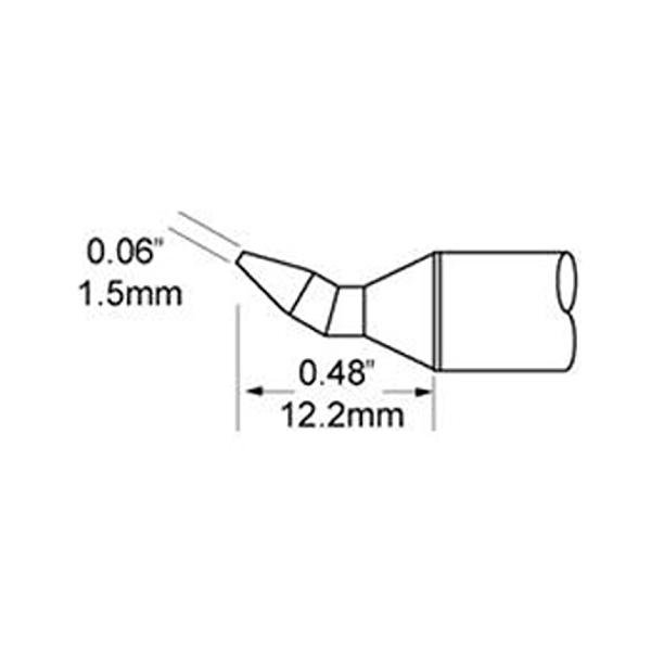 METCAL SFV-CHB15 - PUNTA A CACCIAVITE CURVO 1.5 MM