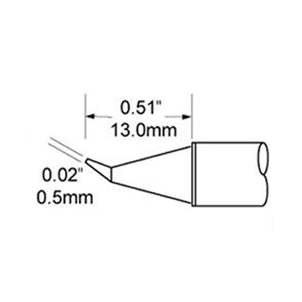 METCAL SFV-CNB05 - PUNTA CONICA CURVA 0.5 MM