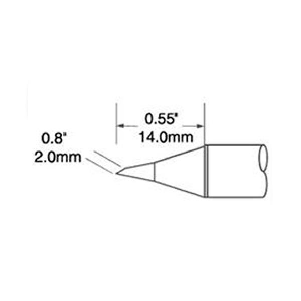 METCAL SFV-DRH20 - PUNTA A FETTA DI SALAME 2.0 MM
