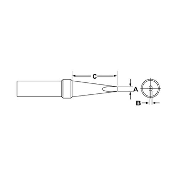 WELLER PTH7 - PUNTA A CACCIAVITE 0.8MM - SERIE 7