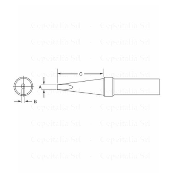 WELLER ETB-1 - PUNTA A CACCIAVITE 2.4 MM