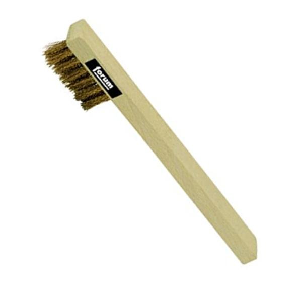 SPAZZOLA CON MANICO DI LEGNO E FILI DI OTTONE