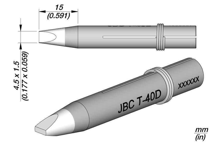 JBC PUNTA SALDANTE T-40D CACCIAVITE 4.5X1.5MM
