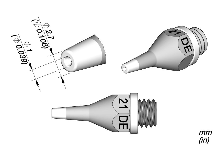 JBC PUNTA DISSALDANTE 21DE - D.I. 1.0MM DSV