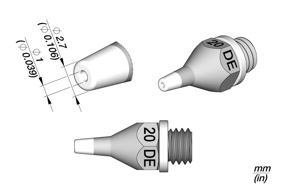 JBC PUNTA DISSALDANTE 20DE - D.I. 1.0MM DSV