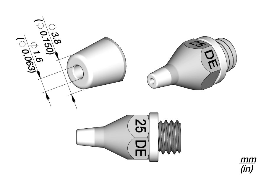 JBC PUNTA DISSALDANTE 25DE - D.I. 1.6MM DSV