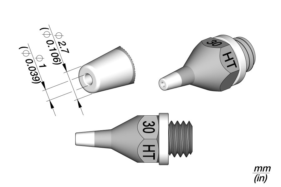 JBC PUNTA DISSALDANTE 30HT - D.I. 1.0MM DSV