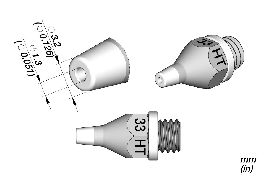 JBC PUNTA DISSALDANTE 33HT - D.I. 1.3MM DSV