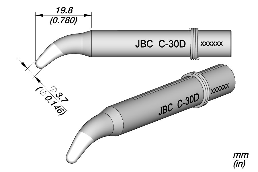 JBC PUNTA SALDANTE C-30D - CONICA CURVA 3.7MM -