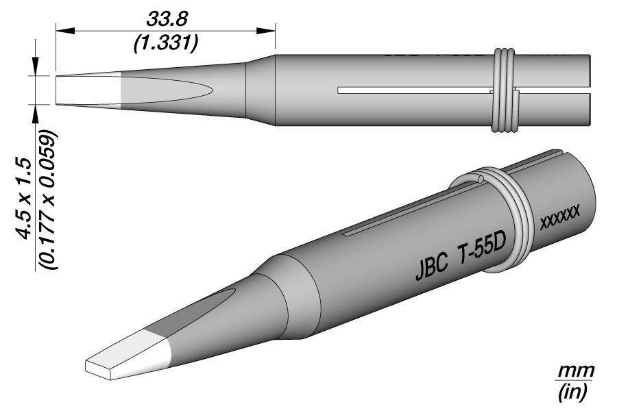 JBC PUNTA SALDANTE T-55D - CACCIAVITE 4.5X1.5MM -