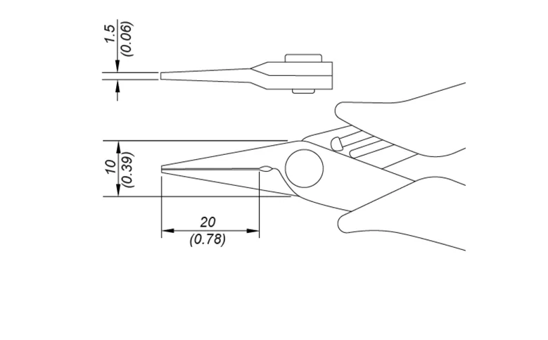 JBC PLR540 - PINZA A PUNTE PIATTE