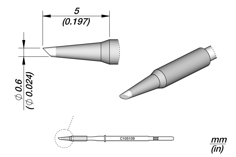 JBC NANOPUNTA SALDANTE C105-109 - FETTA SALAME Ø