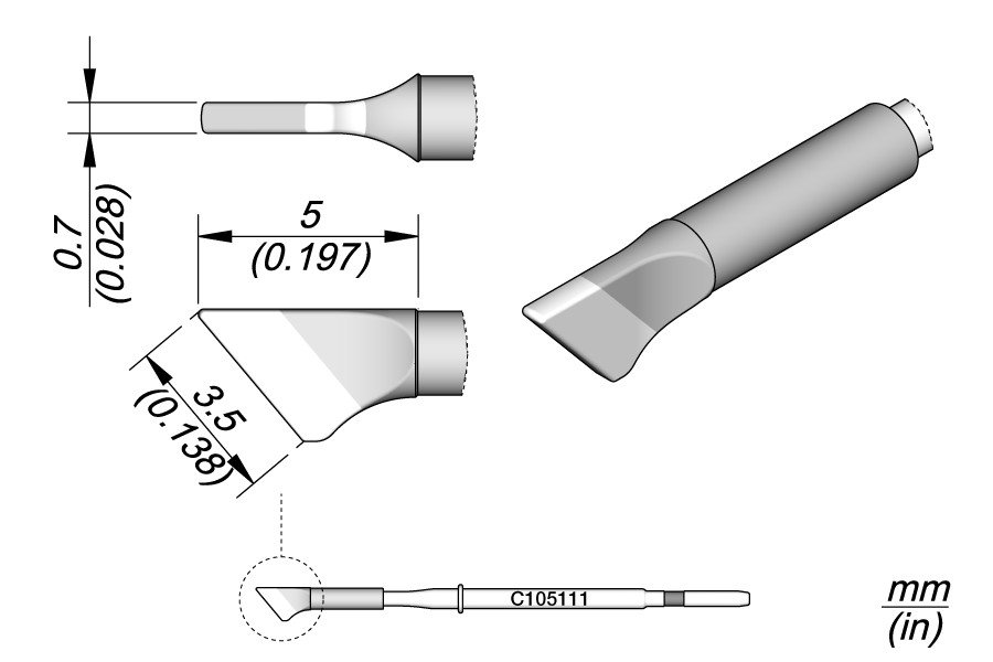 JBC NANOPUNTA SALDANTE C105-111 - LAMA 3.5X0.7MM