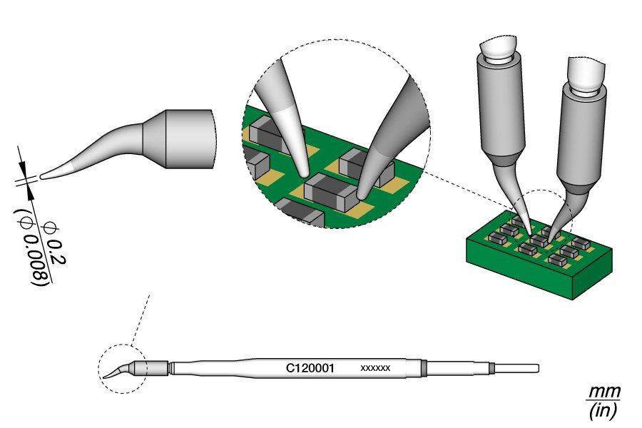 JBC PUNTA MICROPINZA TERMICA C120-001 - CONICA