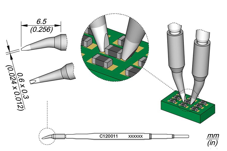 JBC PUNTA PINZA TERMICA C120-011 - CACCIAVITE