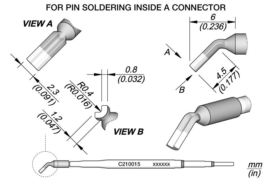 JBC PUNTA SALDANTE C210-015 - PER PIN CONNETTORIE