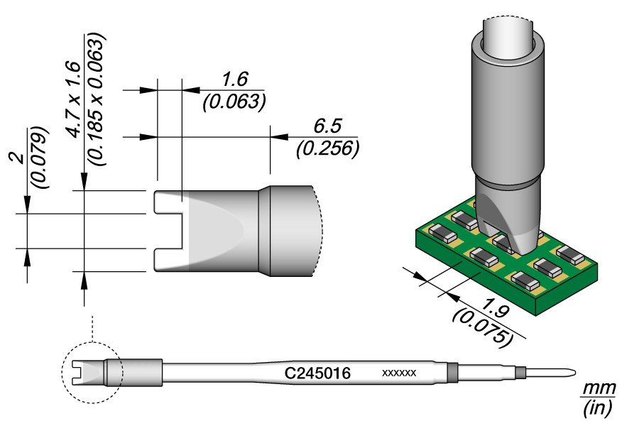 JBC PUNTA SALDANTE C245-016 - BIFORCUTA PER CHIP