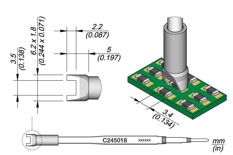 JBC PUNTA SALDANTE C245-018 - BIFORCUTA PER CHIP