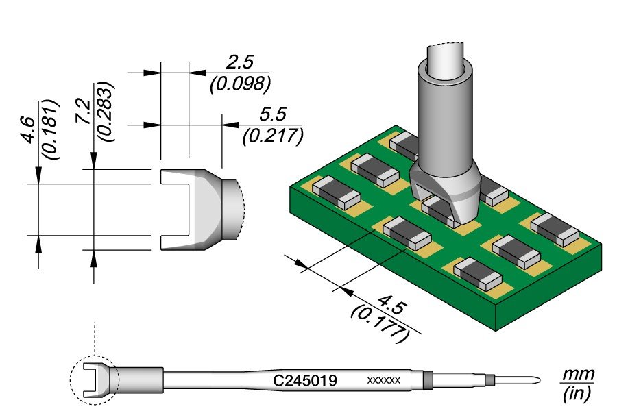 JBC PUNTA SALDANTE C245-019 - BIFORCUTA PER CHIP