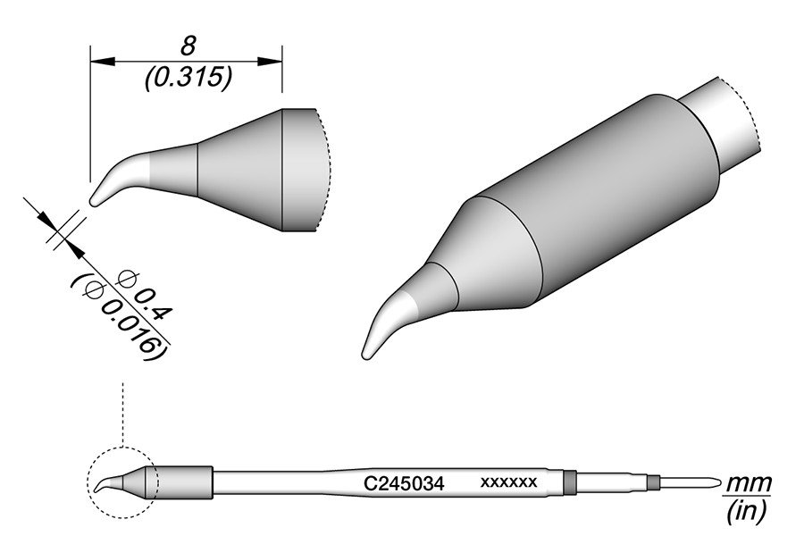 JBC PUNTA SALDANTE C245-034 - CONICA CURVA CORTA