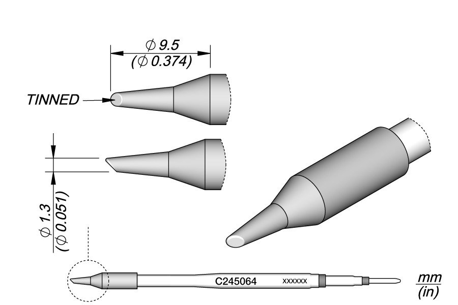 JBC PUNTA SALDANTE C245-064 - FETTA SALAME Ø 1.3MM
