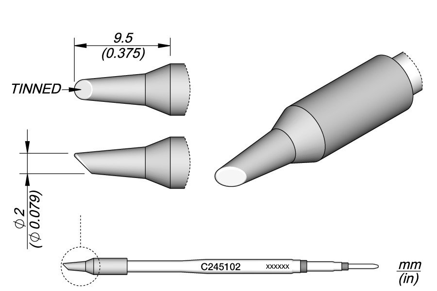 JBC PUNTA SALDANTE C245-102 - FETTA DI SALAME Ø 2.
