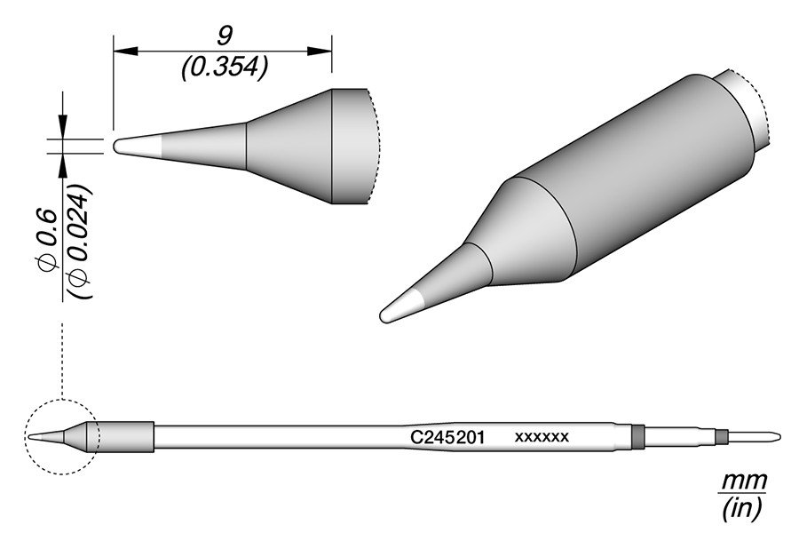 JBC PUNTA SALDANTE C245-201 - CONICA ALLUNGATA Ø