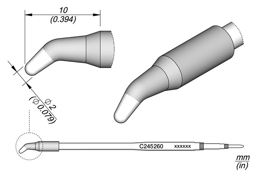 JBC PUNTA SALDANTE C245-260 - CONICA CURVA HT Ø