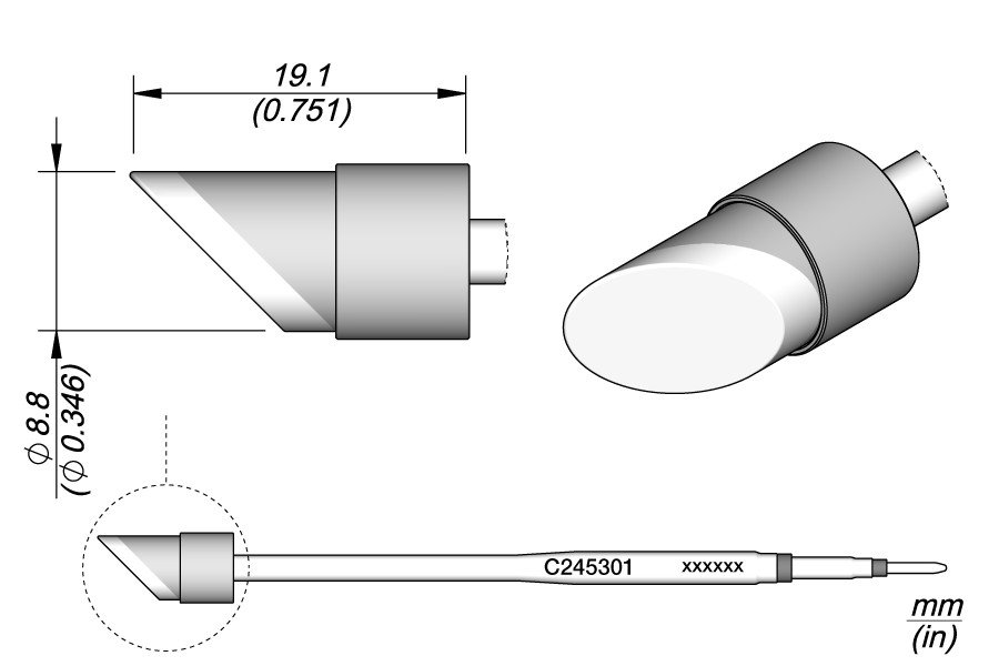 JBC PUNTA SALDANTE C245-301 - FETTA DI SALAME Ø 8.