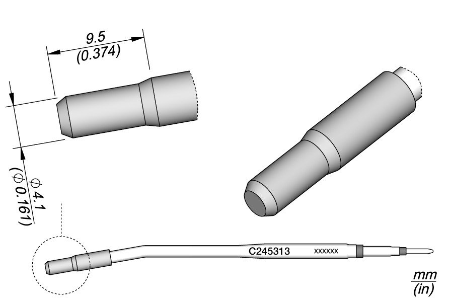 JBC PUNTA SALDANTE C245-313 - PER PLASTICA - Ø