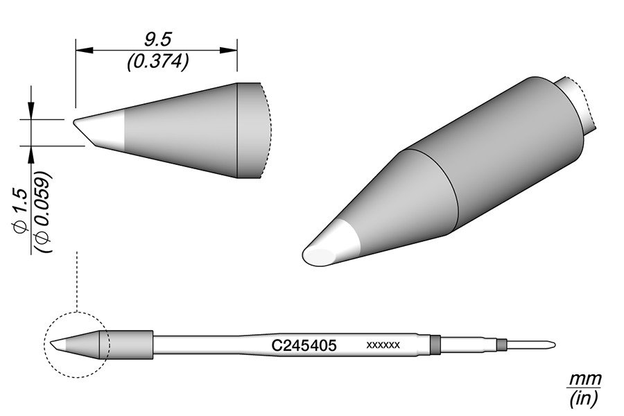 JBC PUNTA SALDANTE C245-405 - FETTA DI SALAME HT Ø