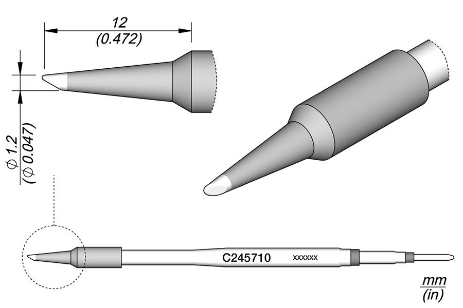 JBC PUNTA SALDANTE C245-710 - FETTA DI SALAME Ø 1.