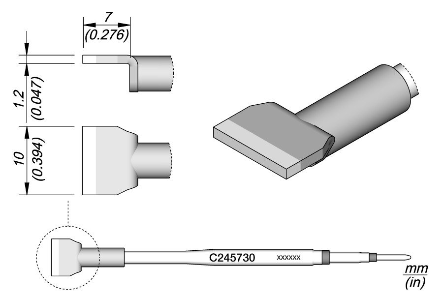 JBC PUNTA SALDANTE C245-730 - LAMA 10.0MM SHAPE 2