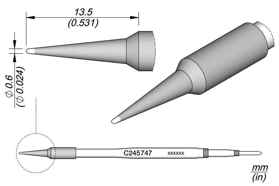 JBC PUNTA SALDANTE C245-747 - FETTA DI SALAME Ø 0.