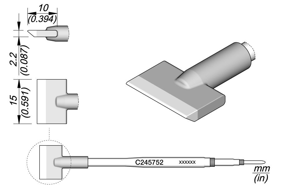 JBC PUNTA SALDANTE C245-752 - LAMA 15MM