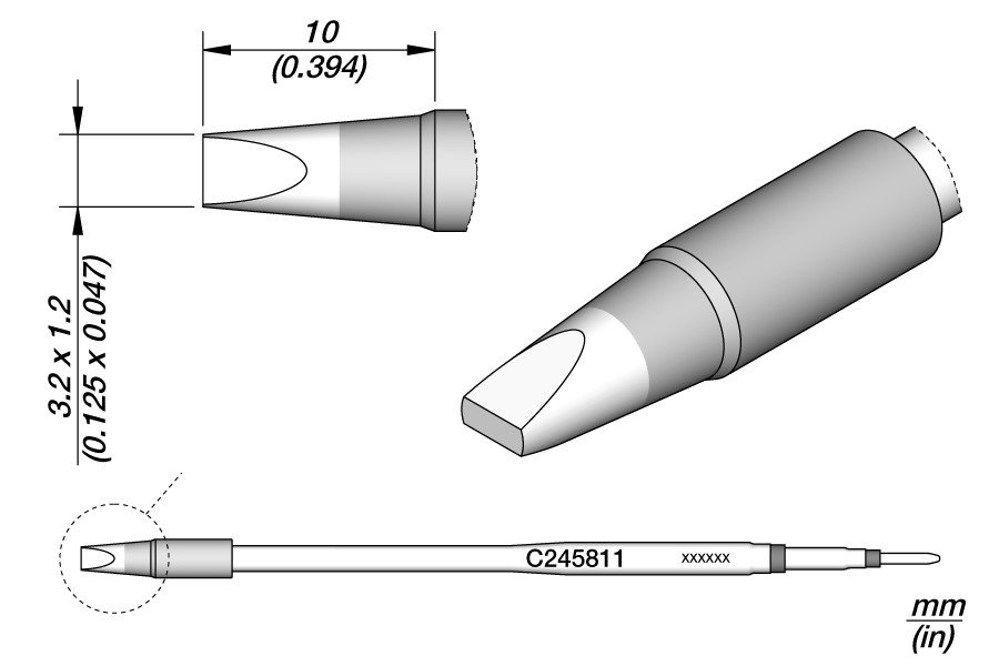 JBC PUNTA SALDANTE C245-812 - FETTA DI SALAME Ø 3.