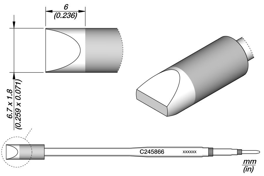 JBC PUNTA SALDANTE C245-866 - CACCIAVITE 6.6X1.8